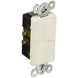 Morris 81981 Commercial Grade Decorative Double Rocker Switch, 15 Amp Current, 120V/277V, White