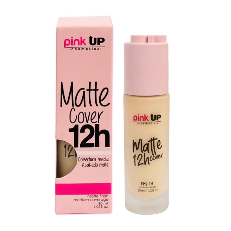 PINK UP, Matte cover, Maquillaje Líquido, De Larga Duración, Acabado