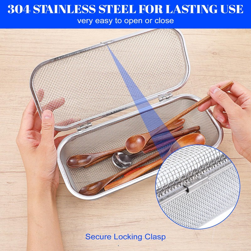 AojSup Dishwasher Chopstick Basket for Small Items, Stainless Steel Utensil