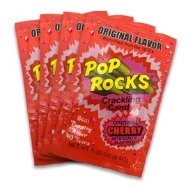 UpTop Treats Cherry POP ROCKS® Candy | Includes 4 Individual Retro Packs of Flavored Mini Rock Popping Candies