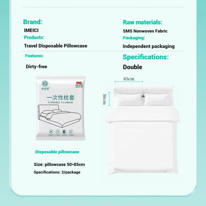 Disposable Pillow Case Covers for Travel,6 PCS, 32 x 20