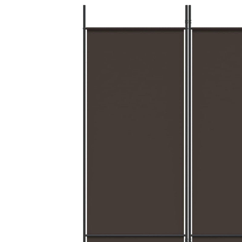 vidaXL 3-Panel Fabric Room Divider, Brown, Foldable Design, Easy Assembly,