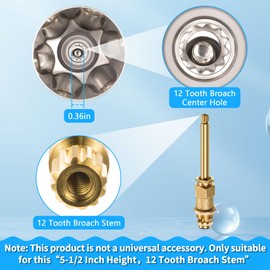 Enhon 3 Piece Shower Knob Replacement Kit Compatible with Price Pfister Verve Tub Shower Faucet, 3 Faucet Handle Hot/Cold/Diverter Replacement for Remodeling Trim(Chrome)