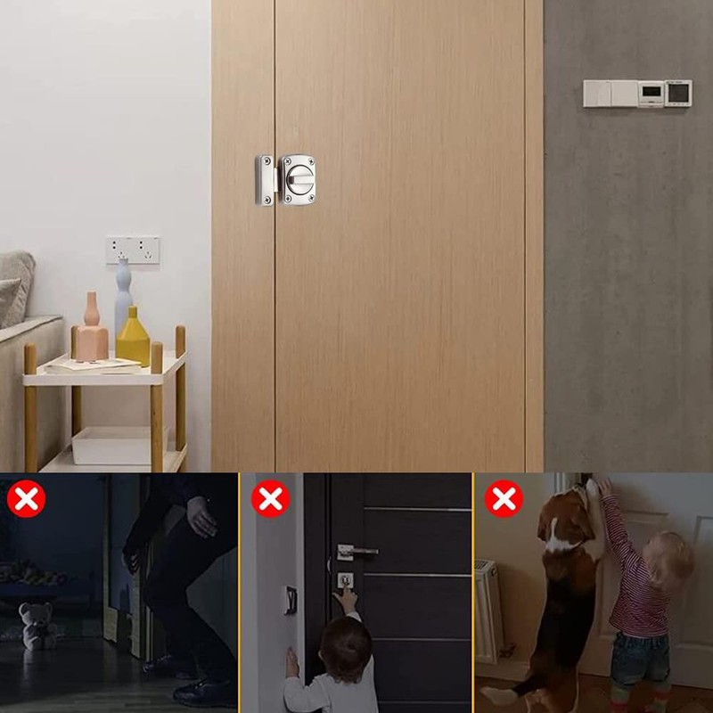 Night Latch Two-Way Swivel Security Door Lock - Solid Swivel