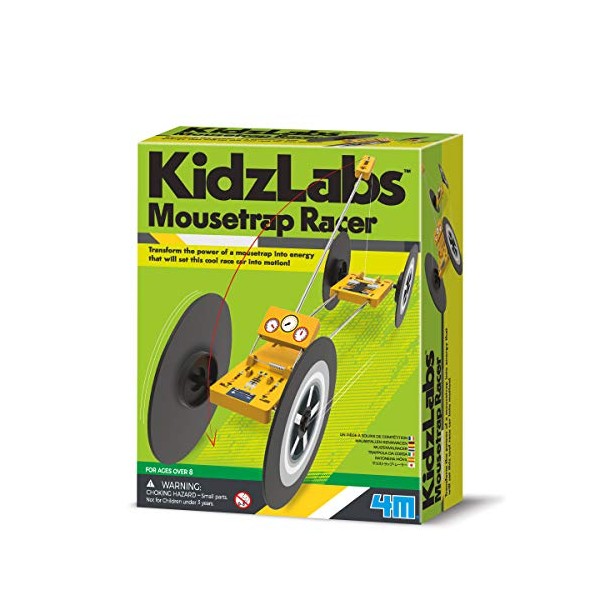 4M 403908 KidzLabs-Mousetrap Racer, Mixed Colours