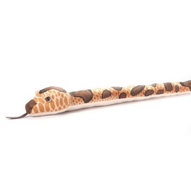 The Petting Zoo Burmese Python Snake Stuffed Animal Plushie, Gifts for Kids, Earth Keeperz Snake Animals, Zoologee Brown Burmese Python Snake Plush Toy, 54 inches