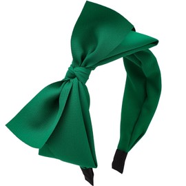 Bow Headbands for Women, WantGor Big Bowknot Hair Hoop Women Knotted Wide Turban Headbands Hair Band Bows Hair Accessories (Green)