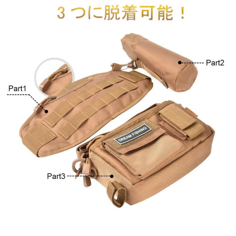 Fishing Bag for Fishing, Hip, Back, Shoulder, 2-Way Multi-functional Storage,