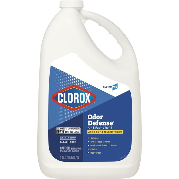 CloroxPro Odor Defense Air and Fabric Spray Refill, Clorox Healthcare Cleaning and Industrial Cleaning Spray, 128 Ounces - 31716