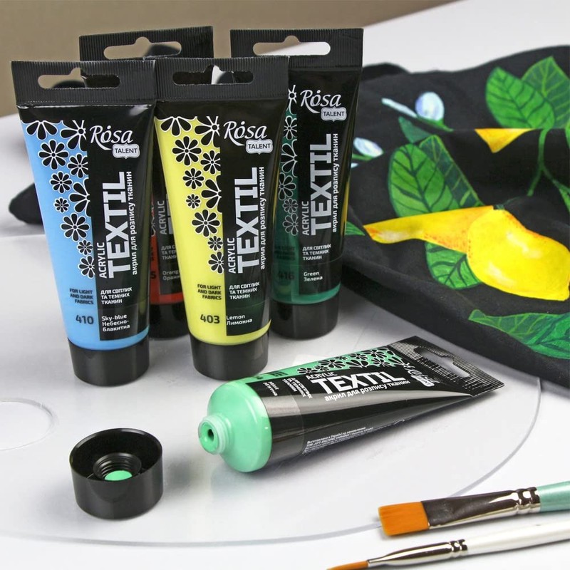 Krevo Art Fabric Paints Fabric Paints Washable Textile Paint Black