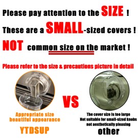 YTDSUP Stove Knob Covers for Child Safety (5 Pack, Small-Size, Clear), Childproof Stove Knob Safety Covers, Prevent Kids-Pets from Gas Stove Oven Knob Locks, Heat-Resistant (Please Note The Size!)