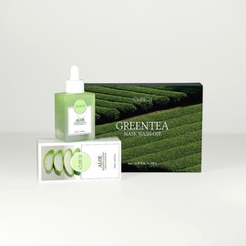 Cure 31 Aloe Capsule Ampoule 30ml + Green Tea Mask Wash-Off 60ml All-in-One Skin Soothing Set Moisture Barrier Skin Cooling / 큐어31 알로에 캡슐 앰플 30ml + 그린티 마스크 워시오프 60ml 올인원 피부 진정 세트 수분장벽 피부 쿨링