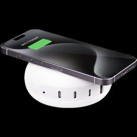 Tylt Multi Port 100W Power Hub with Wireless charging 3 USB-C + 1 USB-A White