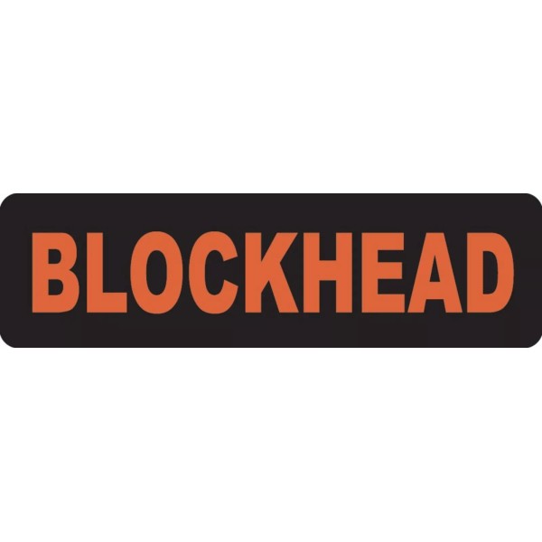 USA Biker Goods Blockhead Motorcycle Helmet Stickers