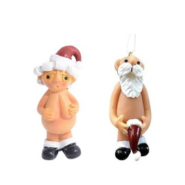 2 Pcs Rude Christmas Tree Decorations, Funny Pendant For Decorating Trees, Suitable For Christmas Parties (8cm)