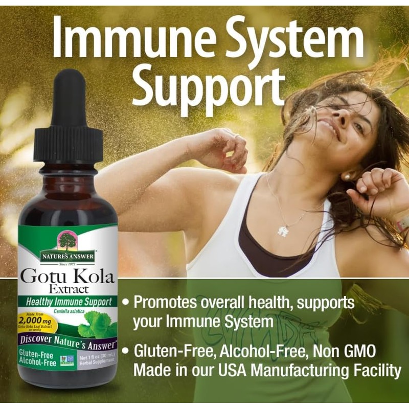 Natural's Answer GotuKola Extract, Gluten-Free, Alcoohol-Free, 30 ml