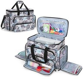 CURMIO Sewing Machine Bag, Sewing Machine Transport and Storage Bag, Sewing Machine Bag is Compatible with Most Standard Sewing Machines and Accessories, Empty Bag, Dandelion