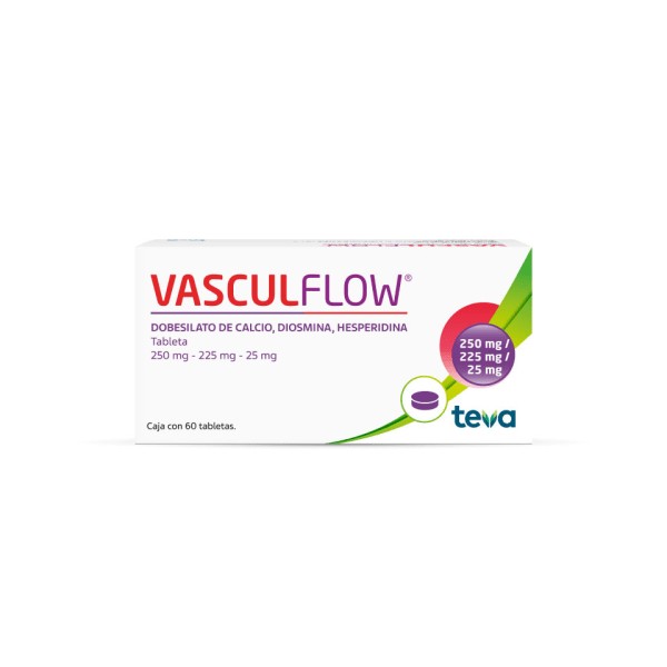Vasculflow 250/225/25 Mg Con 60 Tabletas