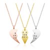 Zysta 3PCS Best Friends Forever Necklaces for 3 Stainless Steel