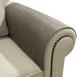NOYOURS Couch Arm Covers, Anti-Slip Sofa Armrest Cover for Recliner, 2pc Washable Sofa Arm Covers, Dogs Cats Pet Scratch Proof Couch Arm Protectors, Coffee, 24x28inch