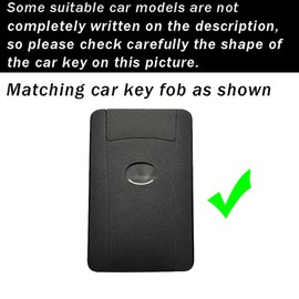 ontto Genuine Leather Key Fob Cover Fit for Lexus Card Key Fob Metal Frame Key Shell for LX570 LS460 LX600 2016-2022, Black