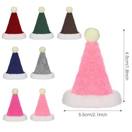 14 Pcs Mini Party Hats for Stuffed Animals, 7 Colors Tiny Cone Party Hats for Toy, Adjustable Birthday Hat for Stuffed Animals, Colorful Parties Hat for Dolls Dog Cat Rabbit Puppies Celebrations