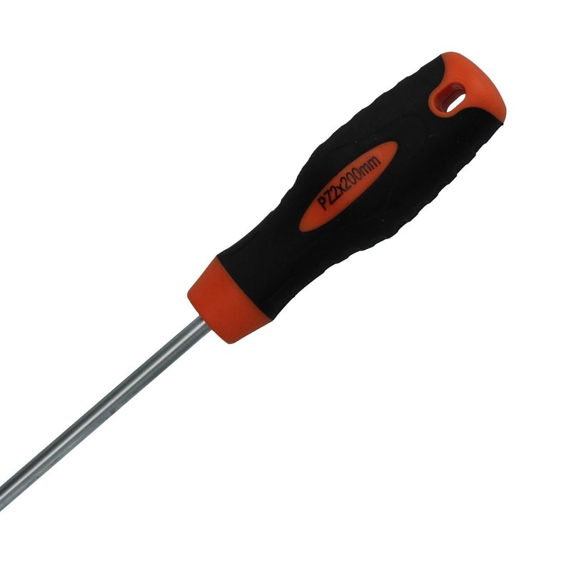 Pozi PZ2 Long Screwdriver 200mm Shank Total Length 310mm Rubber