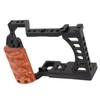 Camera Cage with Wooden Handle for Alpha A7C ILCE 7C