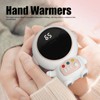 Astronaut Shaped Cute Hand Warmer Digital Display USB Rechargeable 2