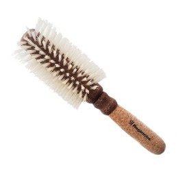 Large Boar Bristle Round Brush Cork Handle 65mm Blonde Round Brush L 26/65mm