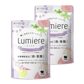 【2-pack Set】Lumi Er Chest Tree Supplement, Chasteberry, All 18 Types of Ingredients, Iron, Folic Acid, Support for Women's Rhythm