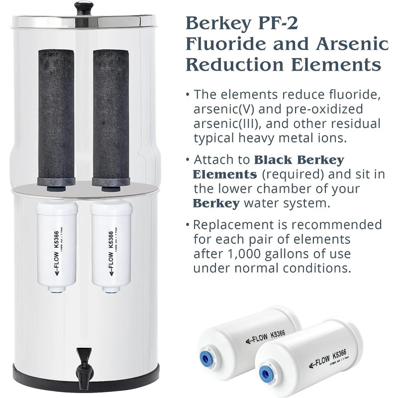Berkey PF-2 Fluoride Water Filters for Berkey Systems- Sealed Box
