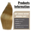 Strawberry Blonde Tape in Human Hair 18Inch 20pcs 40g Natural