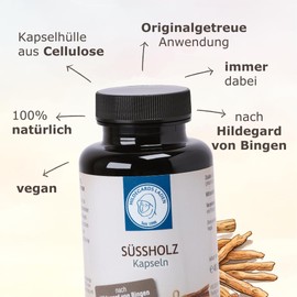 Sweet Wood Capsules | According to Hildegard von Bingen | 100% Natural | Capsule Shell Made of Cellulose | Dietary Supplement | 90 Capsules