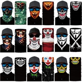Neck Gaiter Mask,Bandana Gator Face Cover Mask Sun UV Protection,Neck Warmer Balaclava,Tube Face Scarf,Headband for outdoor, 9pcs Type M, One Size