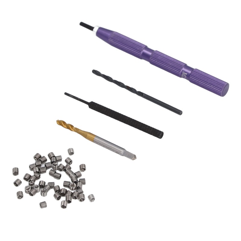 54 Pieces Metric Thread Repair Set M2.5x0.45x2D Stainless Steel Thread