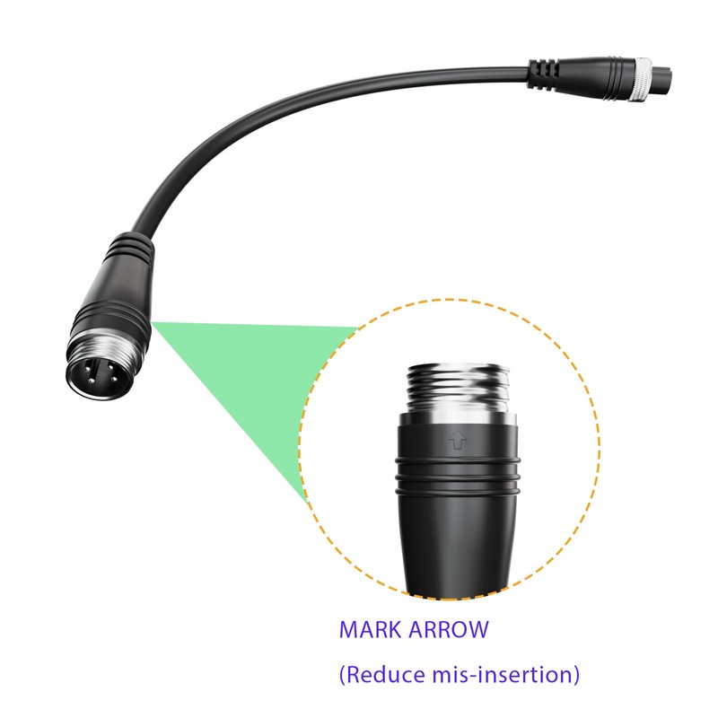4-Prong Charger Extension Cable(8.3") for Ninebot Cable, Charging Cord Compatible