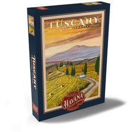 MyPuzzle Tuscany - Val d'Orcia, Vintage Travel Poster - Premium 1000 Piece Puzzle - MyPuzzle Special Collection by Havana Puzzle Company