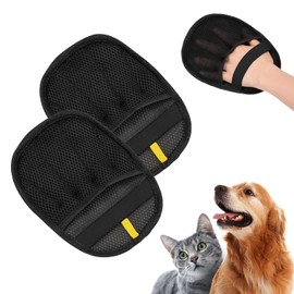 2 Stück Fellmagnet, Upgraded Katzen/Hunde Katzenhaarentferner Handschuh, Wiederverwendbare fell magnet handschuh für Waschen, Entfernen Von Haaren Und Pflegen