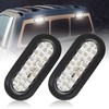 Oyviny 6 Inch Oval White LED Trailer Tail Lights with
