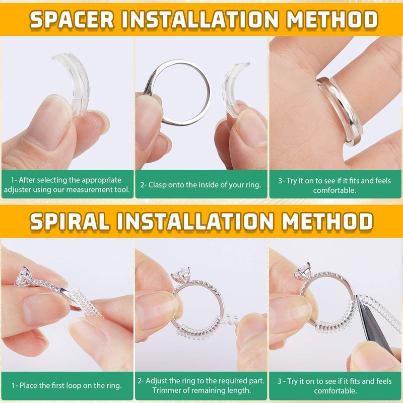 Coopache Ring Sizers for Loose Rings, 14 Pack Invisible Ring
