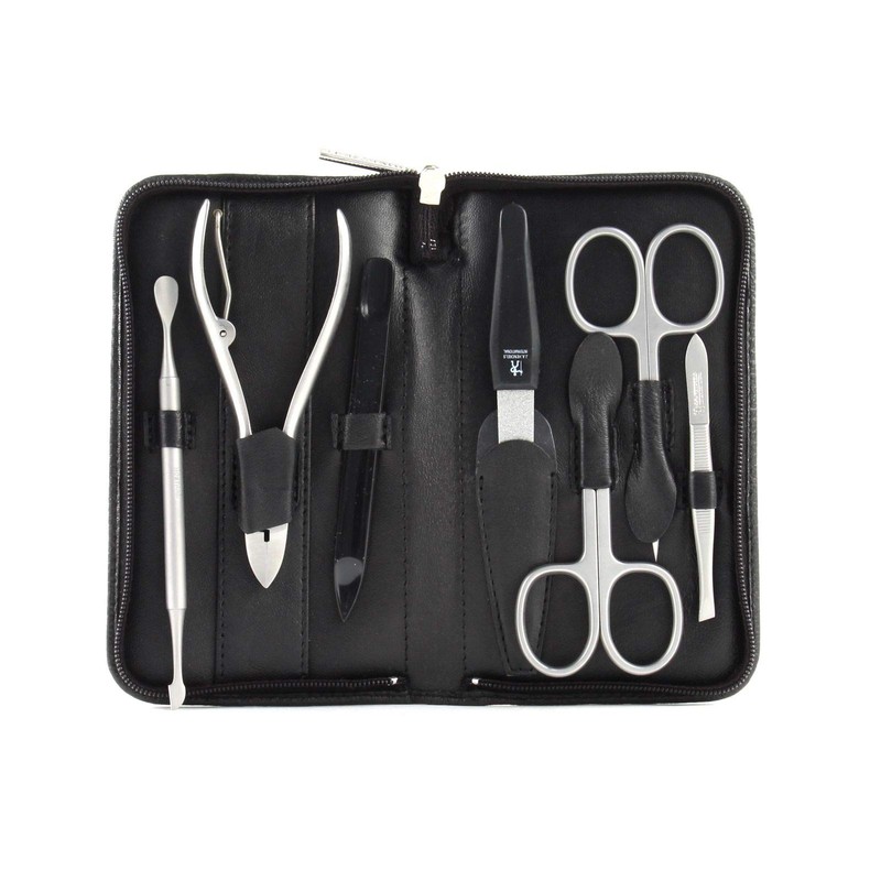 Windrose Nappa Manicure Set 14,5 cm Leather schwarz