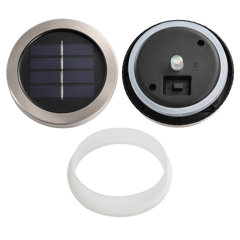 Cooo 2 Pack Heavy Solar Mosaic Crackle Glass Lights with
