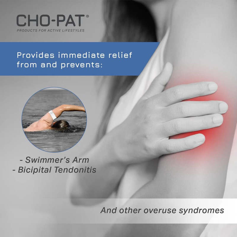 Cho-Pat Upper Arm Strap, Waterproof Swimmer's Arm Brace for Bicep