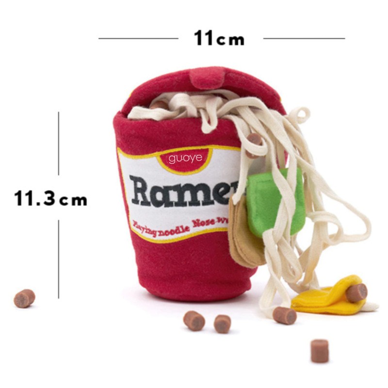 Dog Sniffing Toy Funny Interactive Puzzle Plush Noodle Shape Leaking