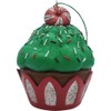JILLSON & ROBERTS Green Peppermint Top Cupcake Christmas Tree Ornament