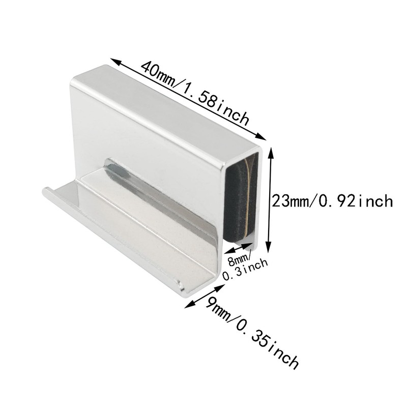 ITROLLE 2PCS 1.6'' Glass Finger Edge Pull Window Display Cabinet