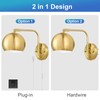 VATONI Plug in Dimmable Wall Sconce Swing Arm Wall Lights