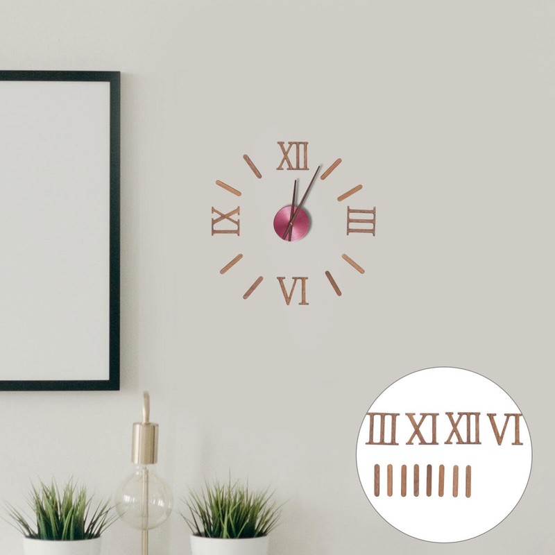OSALADI Clock Numbers Roman Clock Numerals, 3D DIY Wall Clock