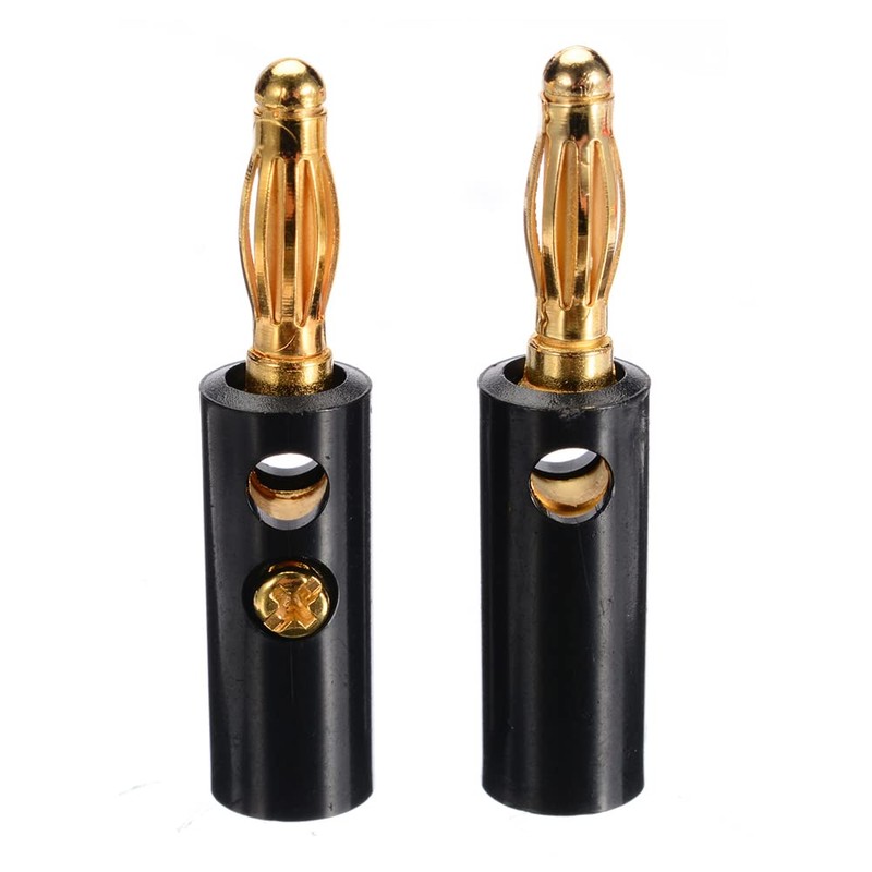 UP to 40Pcs Black Red Connector 4mm Gold Plated Banana